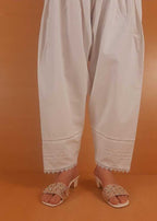 Zardi Laces Embellished Shalwar White ZSL04 Women 1pcs
