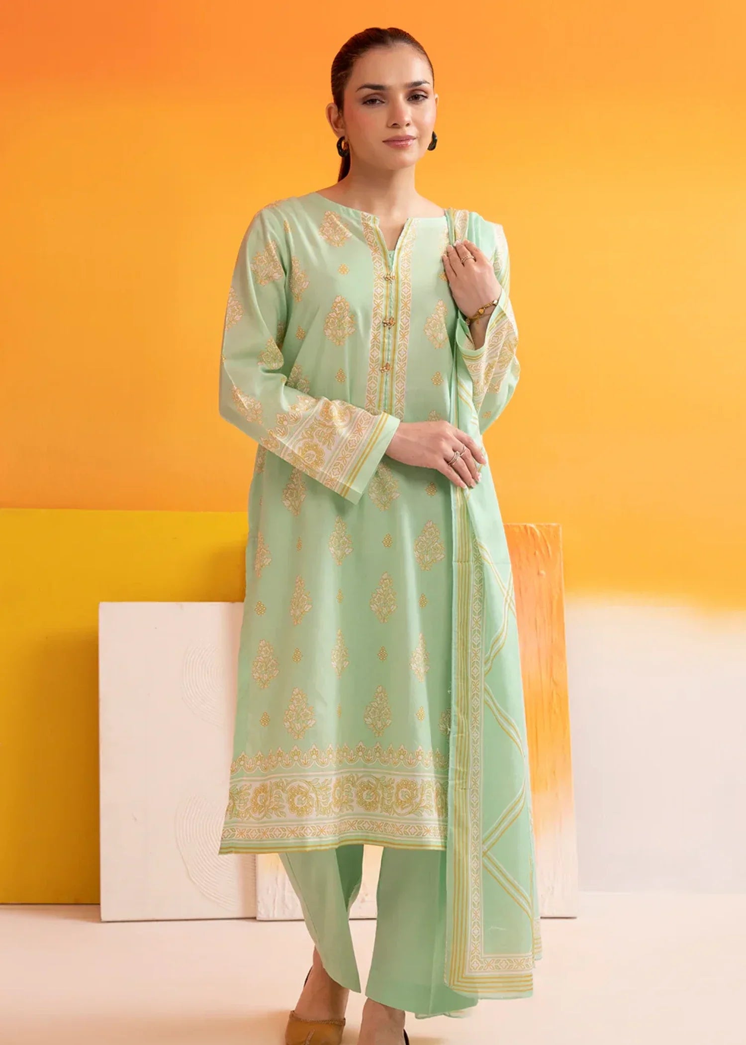Zellbury WPS2531982 Pastel Green Women 3pcs