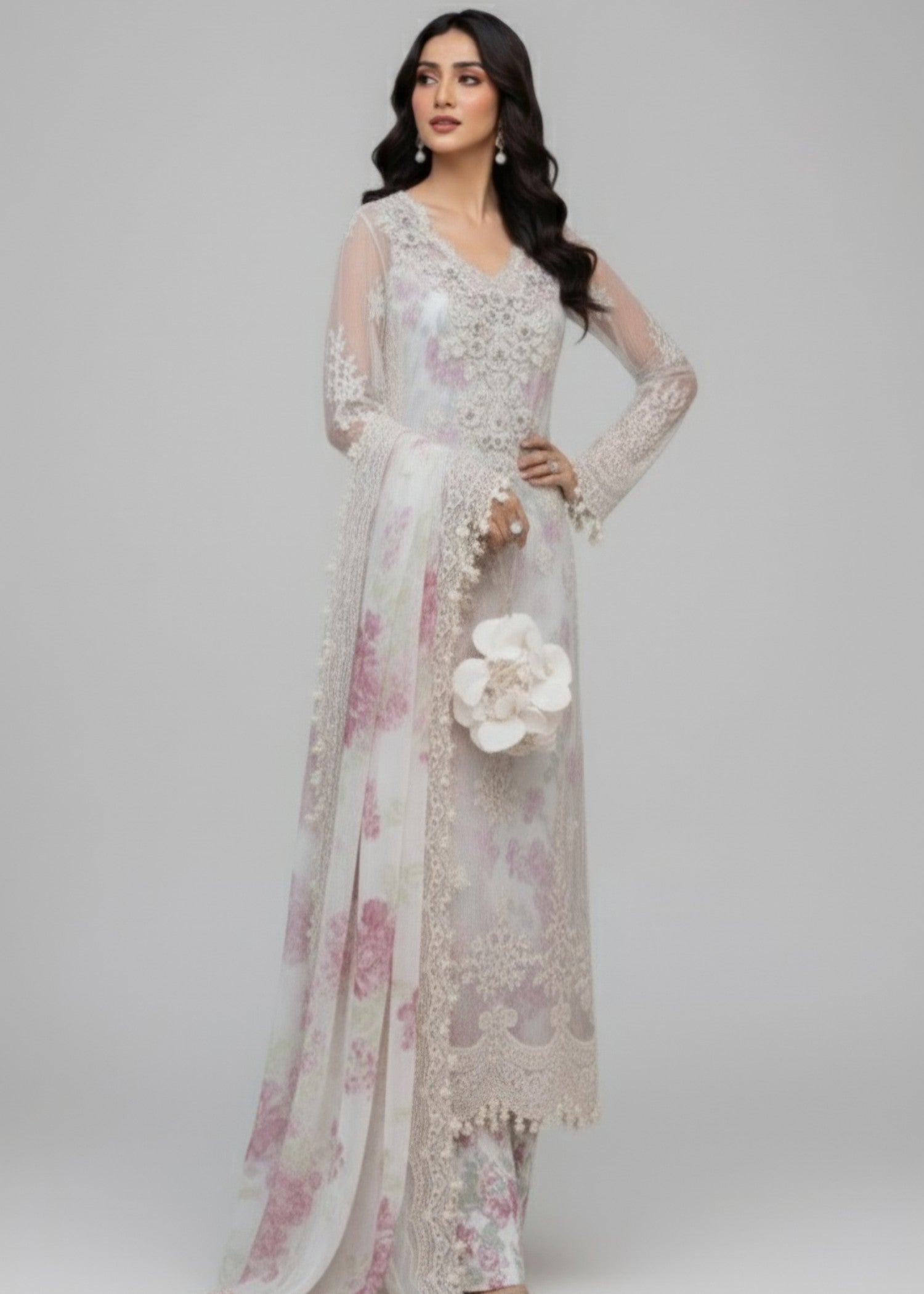 Malhaar MAL CF 4355 White Women 3pcs