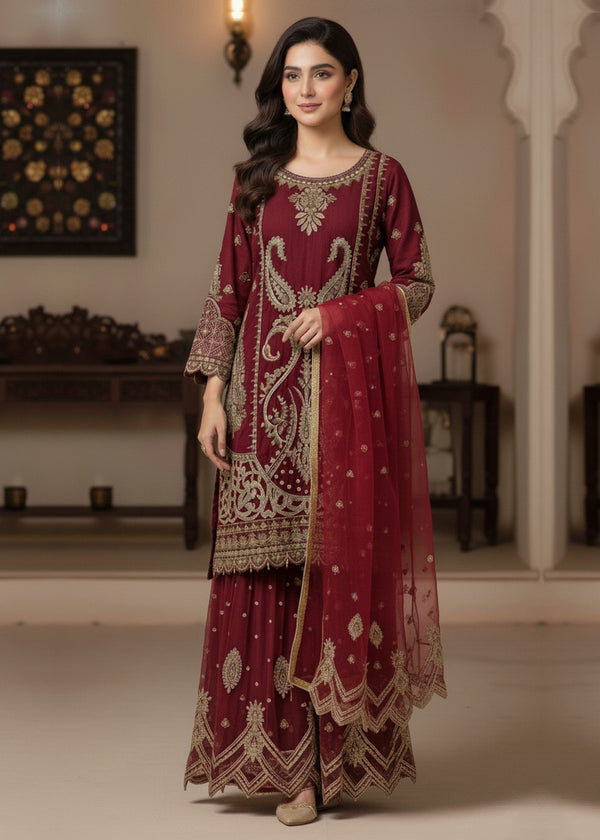 Diara Couture ROUBA US 569 MAROON Women 3pcs