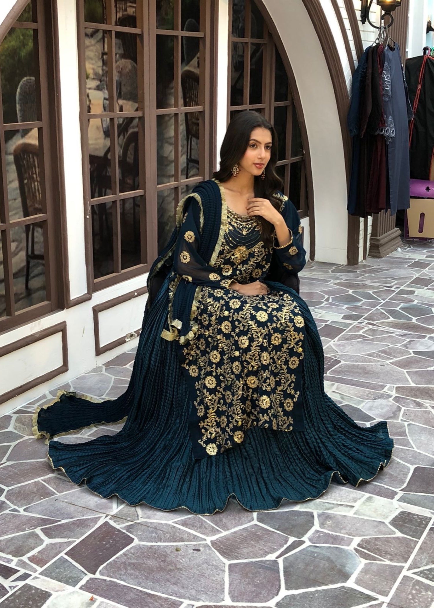 Suits By Sadia Crush style Teal Women 3pcs