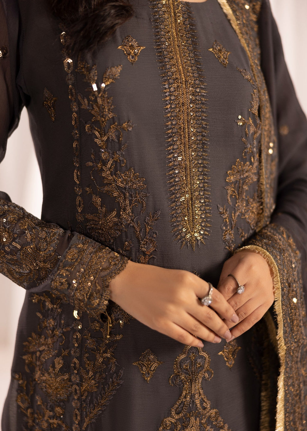 Alyssa GREY SUIT ALN15 Women 3pcs