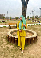 Imtiazbyalrubab Iris Frock Style Co Ord Set Amber Women 2pcs