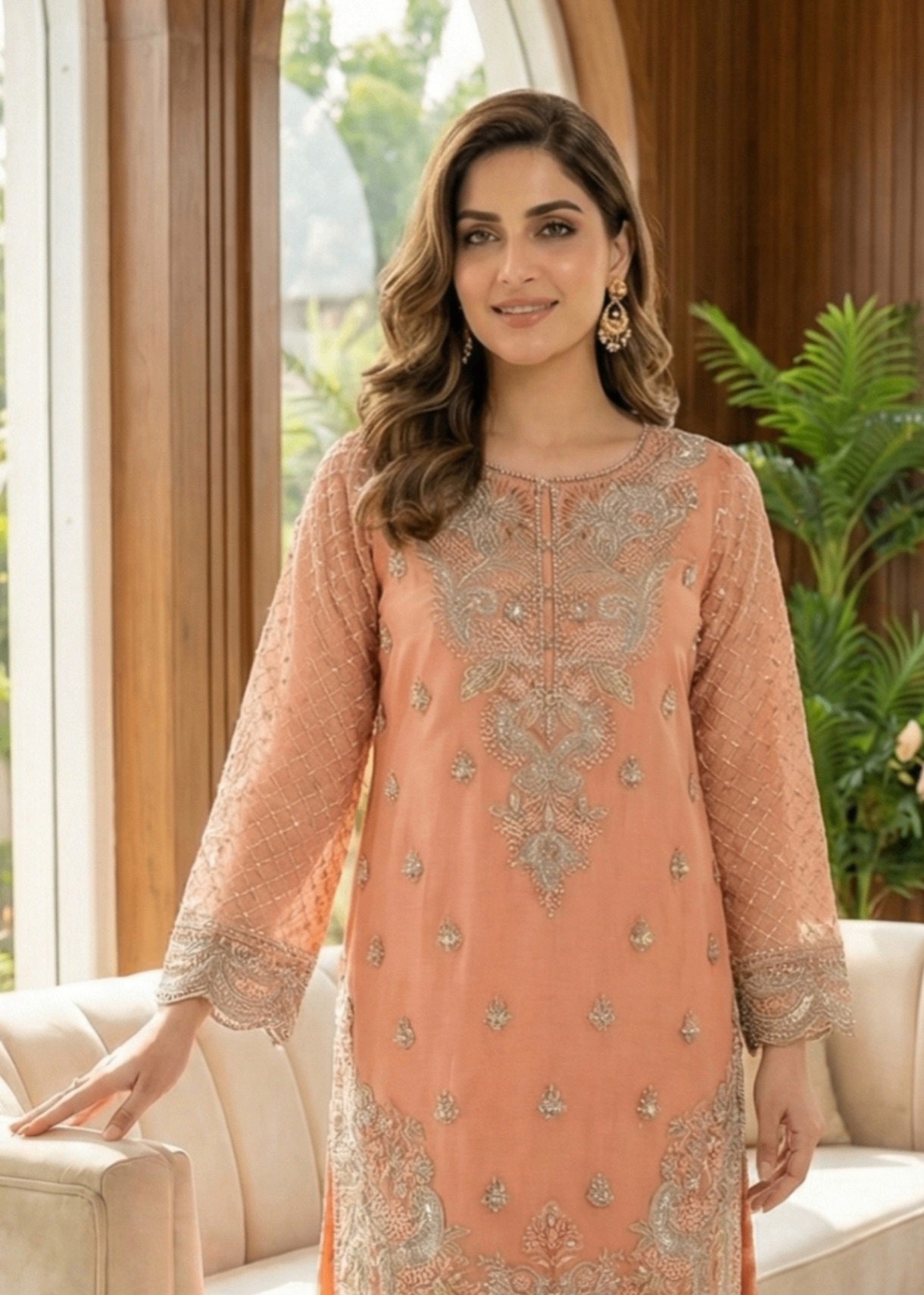 Diara Couture HUSNA US 491 PEACH PINK Women 3pcs