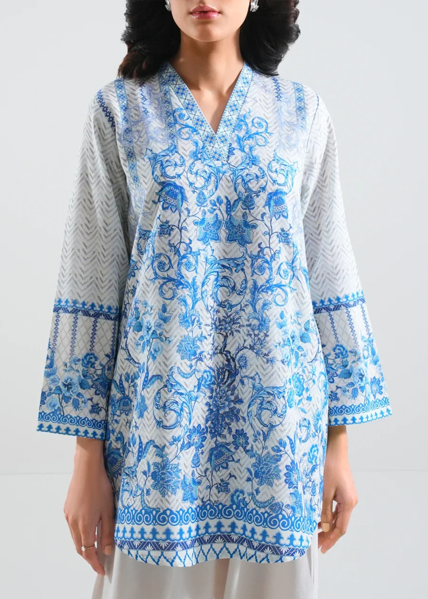 Saya Printed Khaddar Stitched Shirt WP1P 2072 Women 1pcs