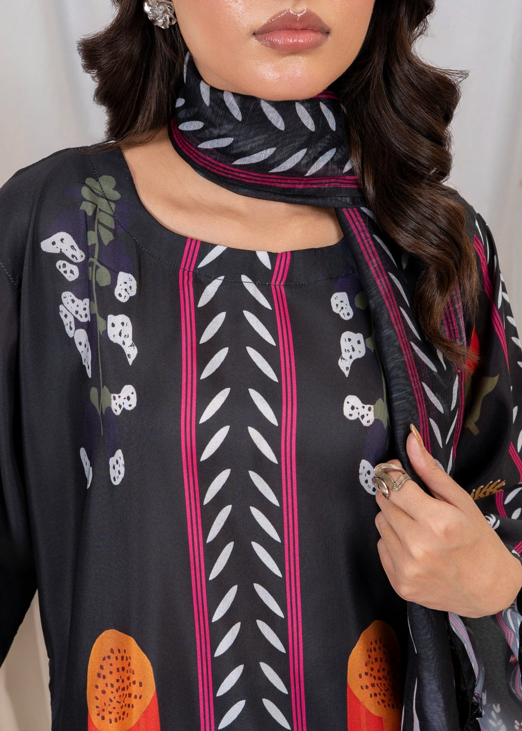 Stylish Collection RUKHSAR BLACK Women 3pcs