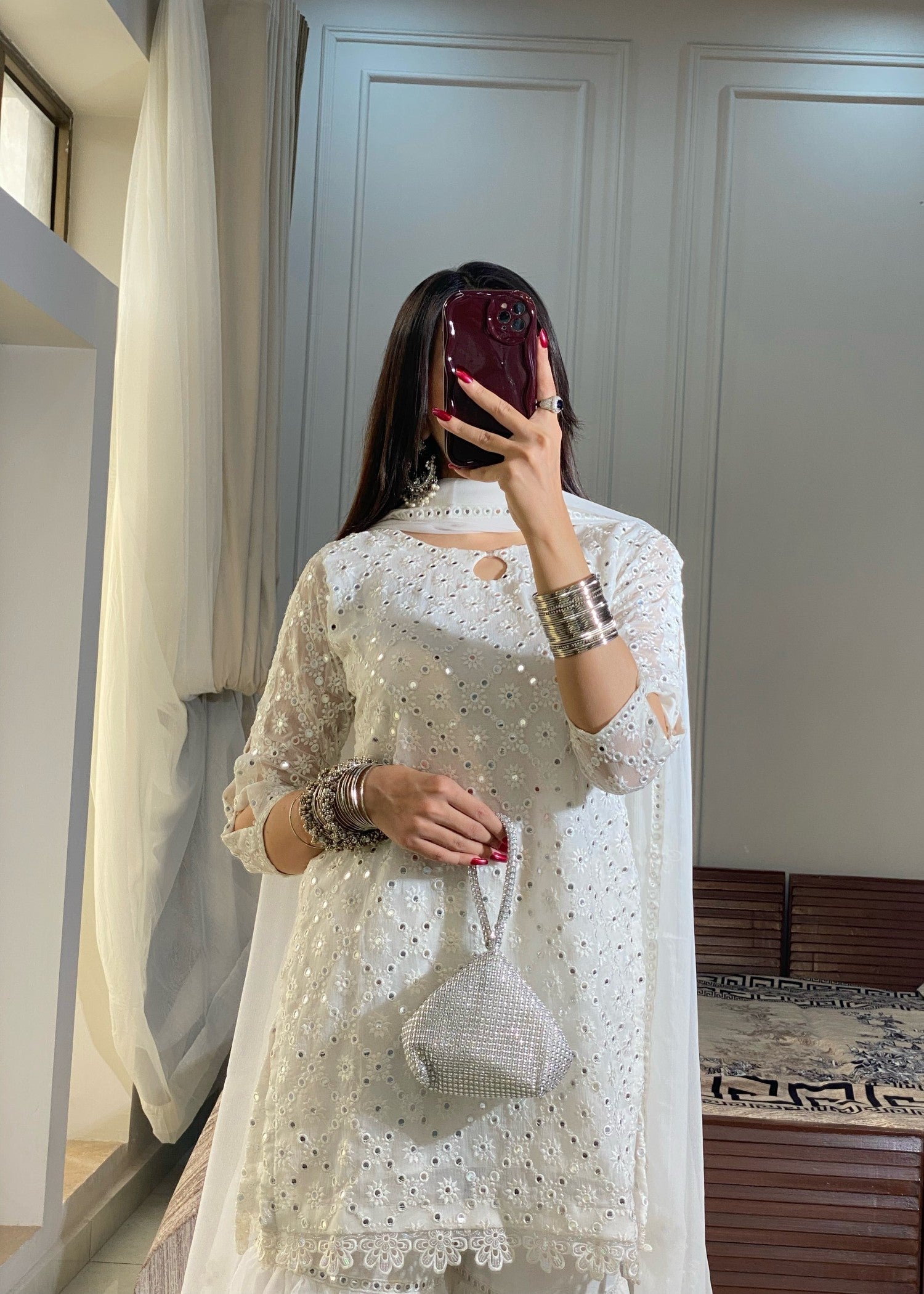 Anabiya White Gulab Women 3pcs