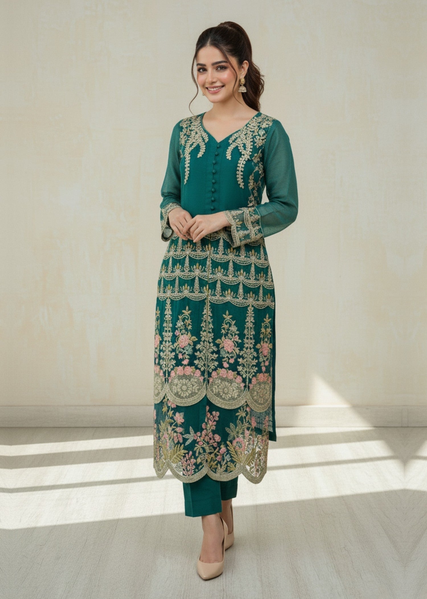 Diara Couture FARISHA US 480 GREEN Women 3pcs