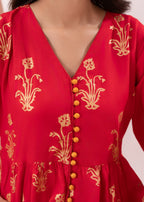 Laal Kurti Maxi Set D112 Women 2pcs