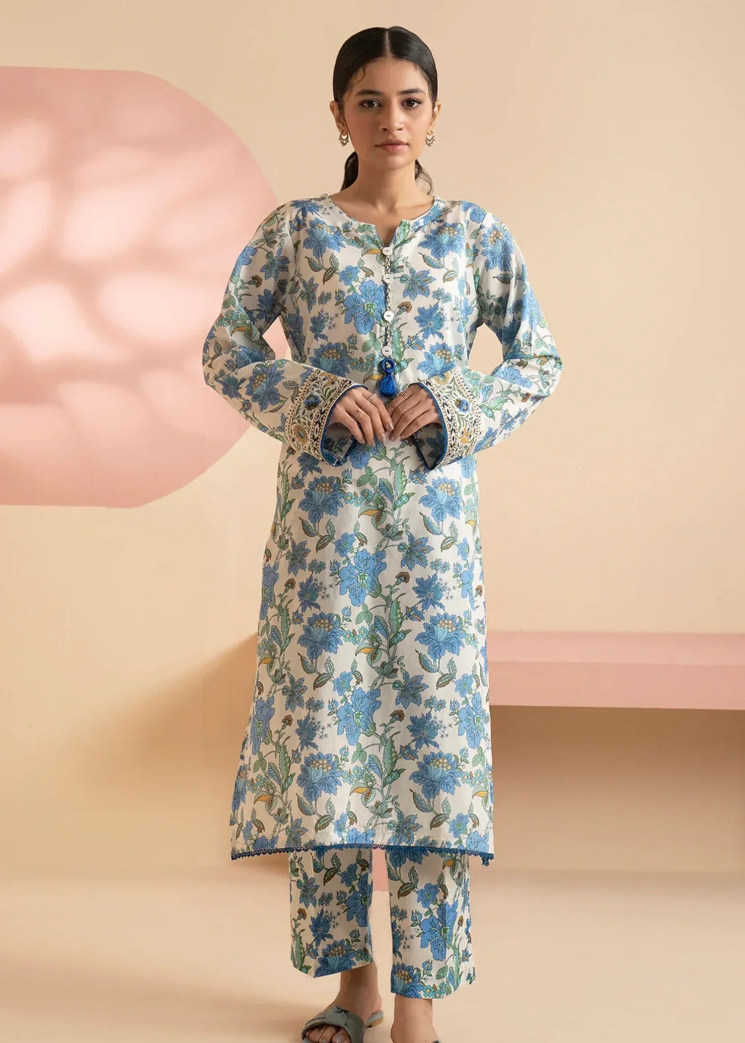 Zellbury WPS2522011 Off White Women 2pcs