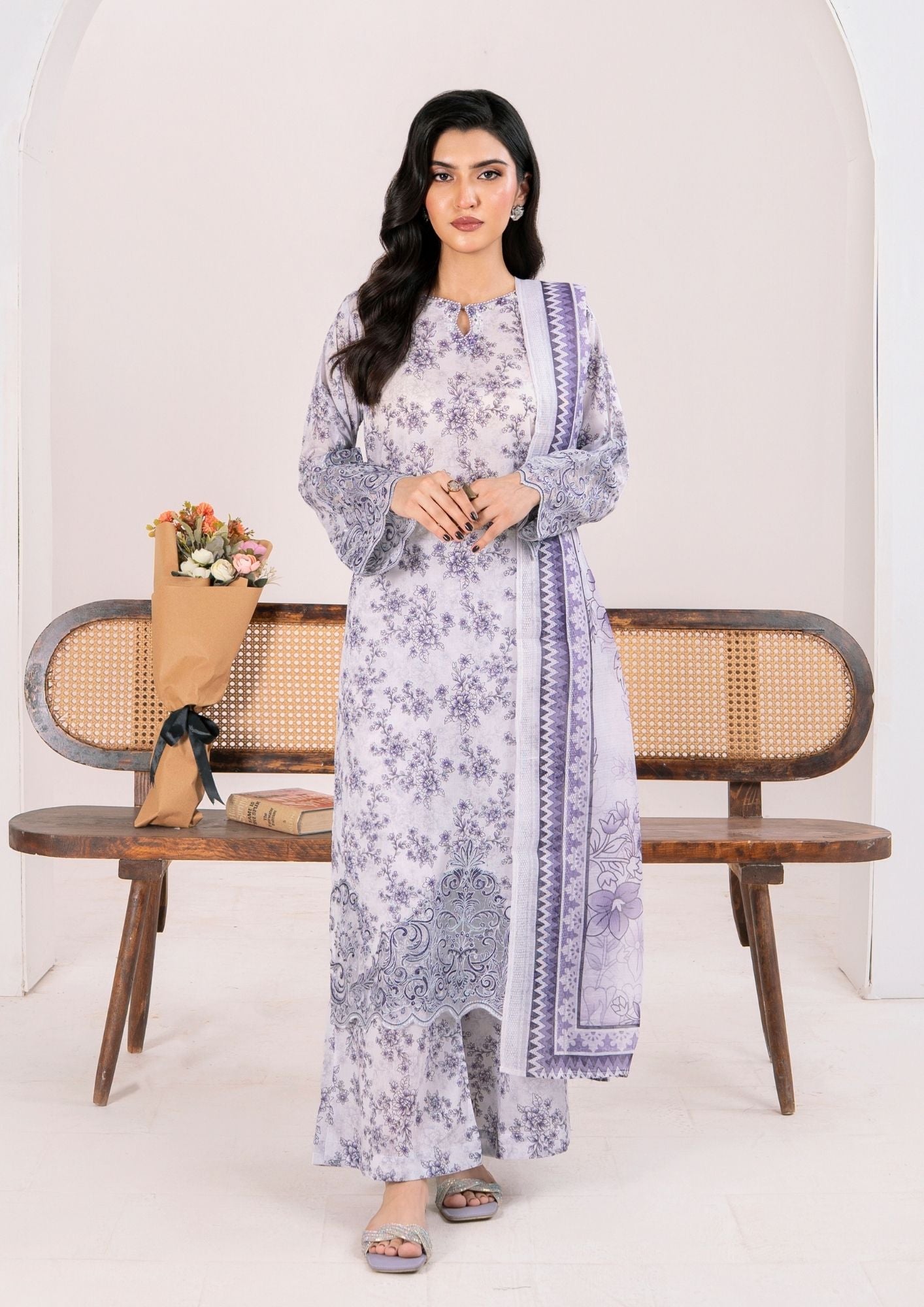 Alfatah Pret Printed Lawn with Embroidery RANAAI S25 0007 Women 3pcs
