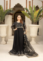 Maira Fashion Black Anarkli Frock Women 4pcs