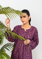 Stylish Collection LEAF PURPLE Women 2pcs