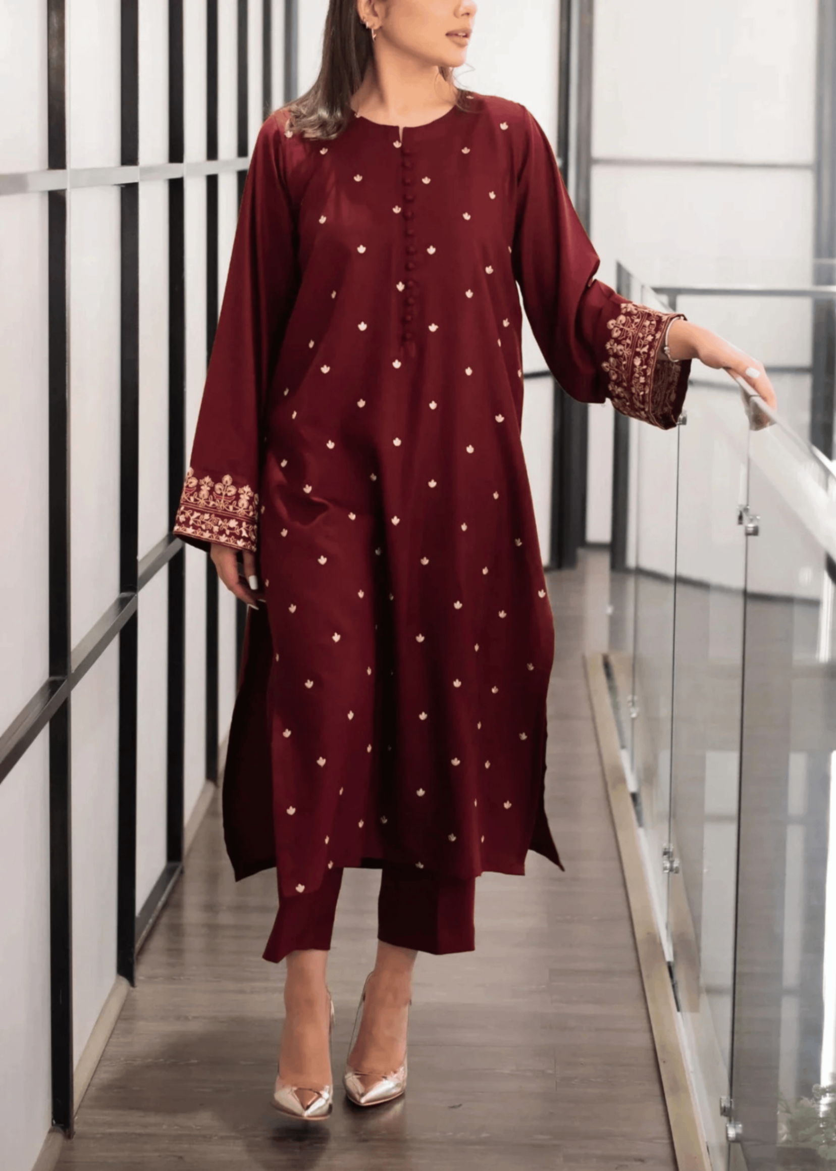 Rosyribbons Garnet Stitched Women 2pcs