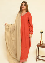 Zarar Ahmed Rust Karandi Women 3pcs