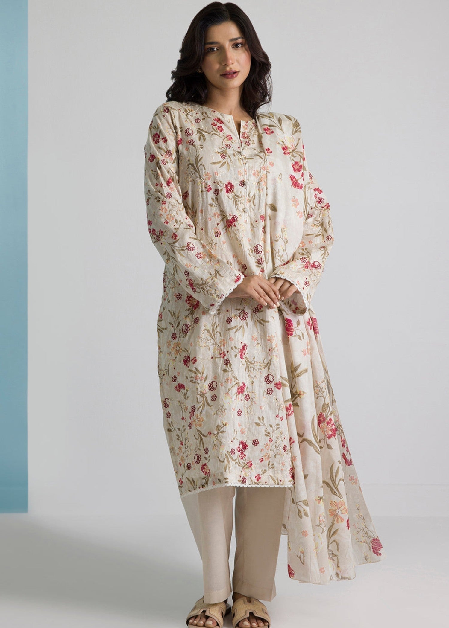 Zellbury WPS2531630 Off White Women 3pcs