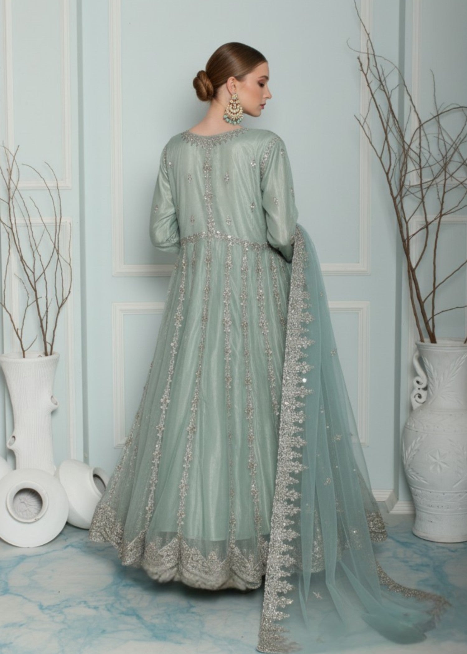 Insiya By Saira Jawad Bridal Maxi Green 216 Women 2pcs
