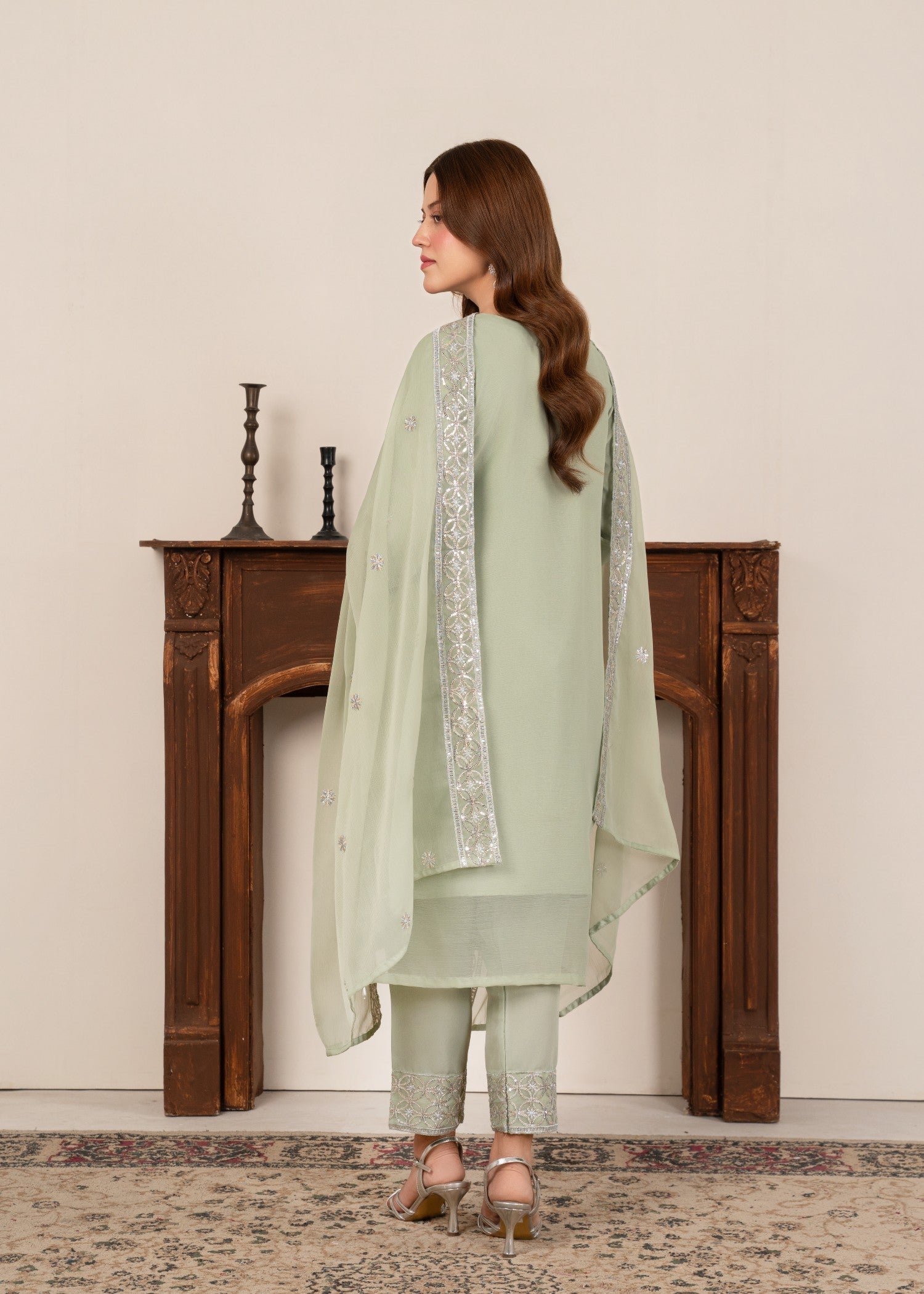 Four Season Boutique SAJAL MINT GREEN Women 3pcs