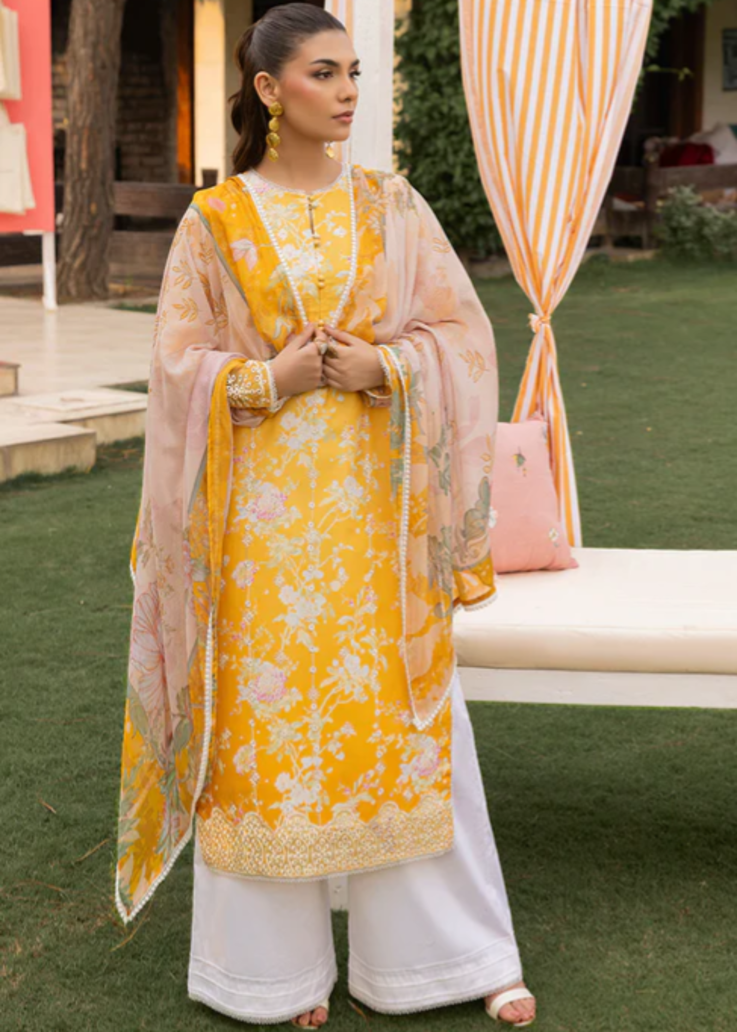 Meeral Luxe Yellow Amber Bloom Women 3pcs