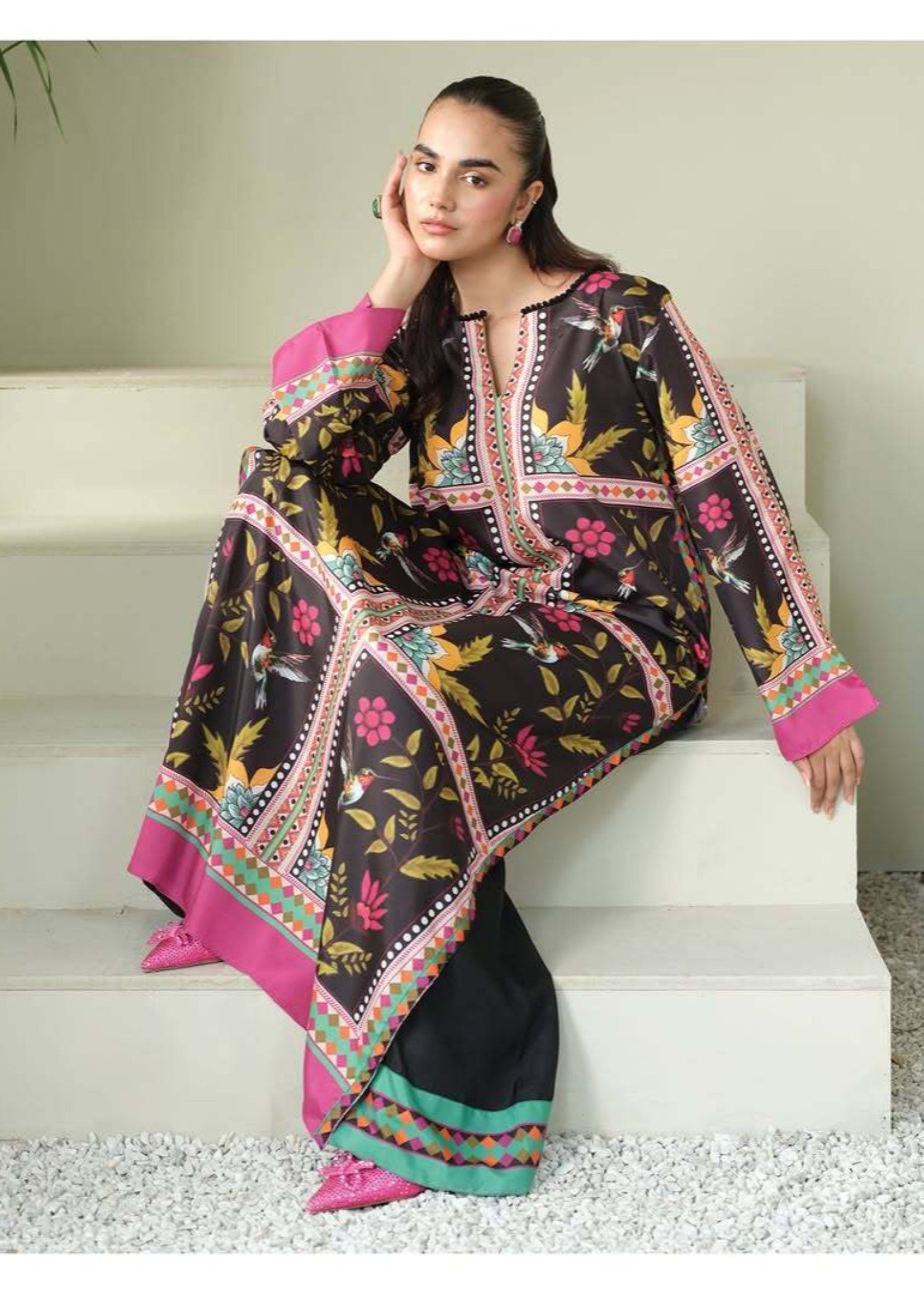 Tehzeeb Libas TABIR LONG CORD SET Women 2pcs