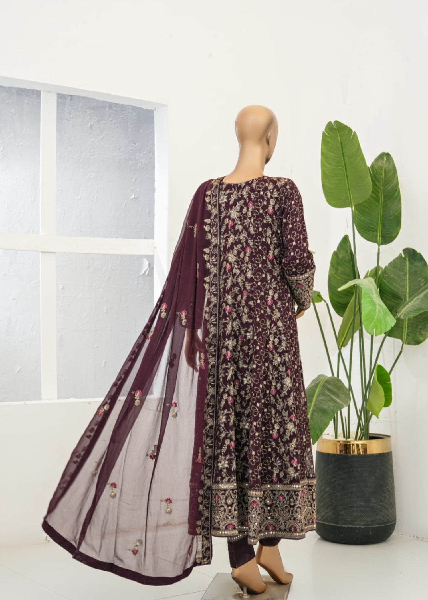 Ahmed Creations RIMSHA PLUM Women 3pcs