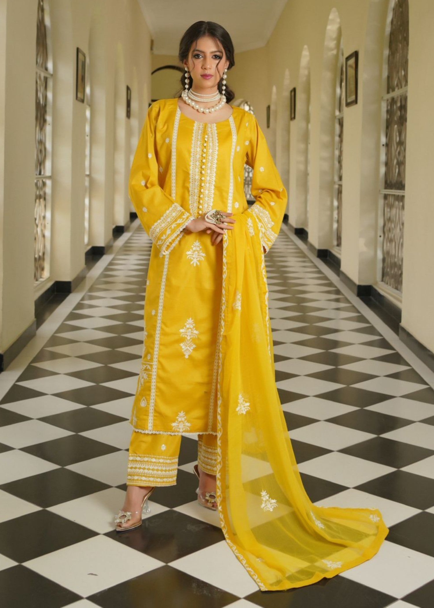 Rangoon Clothing Zaina Yellowish Women 3pcs