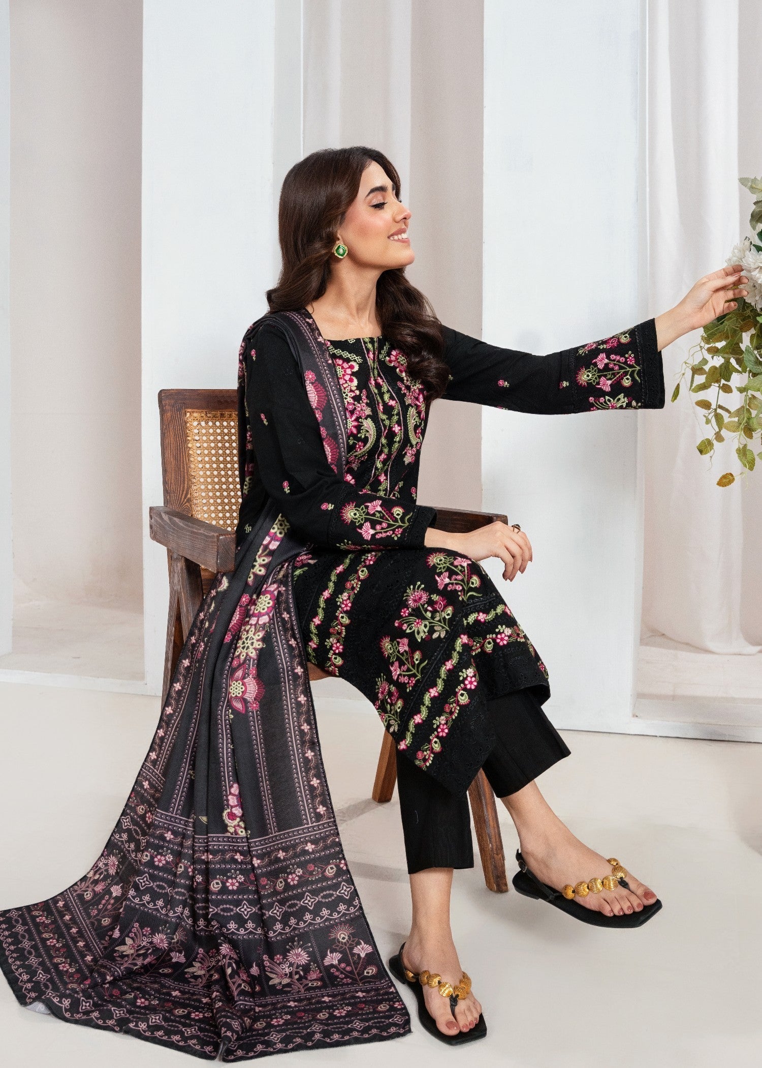 Sahibas By Mirza Nicolas Black Women 3pcs