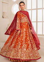 Al Burhan Apparel MEHRAAB RUST Women 3pcs