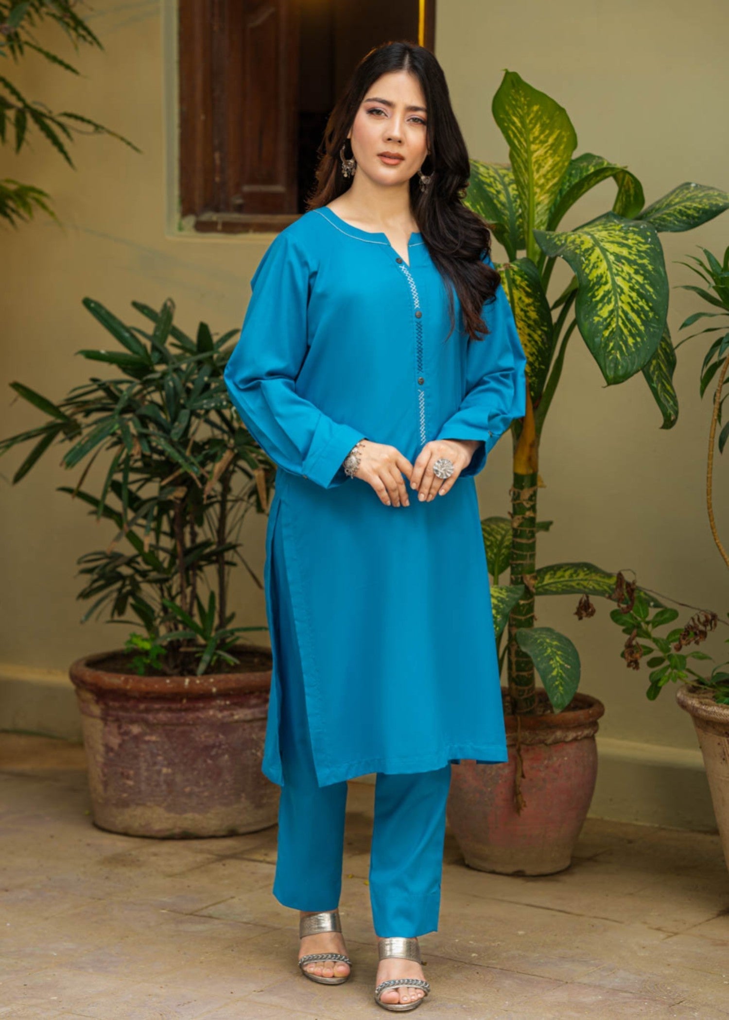 Tng (The Next Generation) Aasmaan Co Ord Set | Dodger Blue Women 2pcs