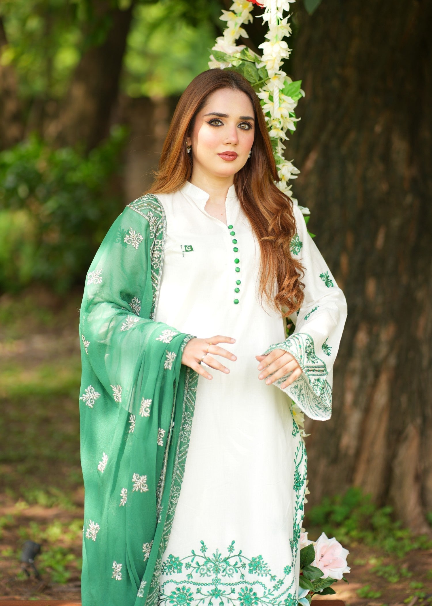 Rungrez Azaadi Ethnic Lawn outfit Women 3pcs
