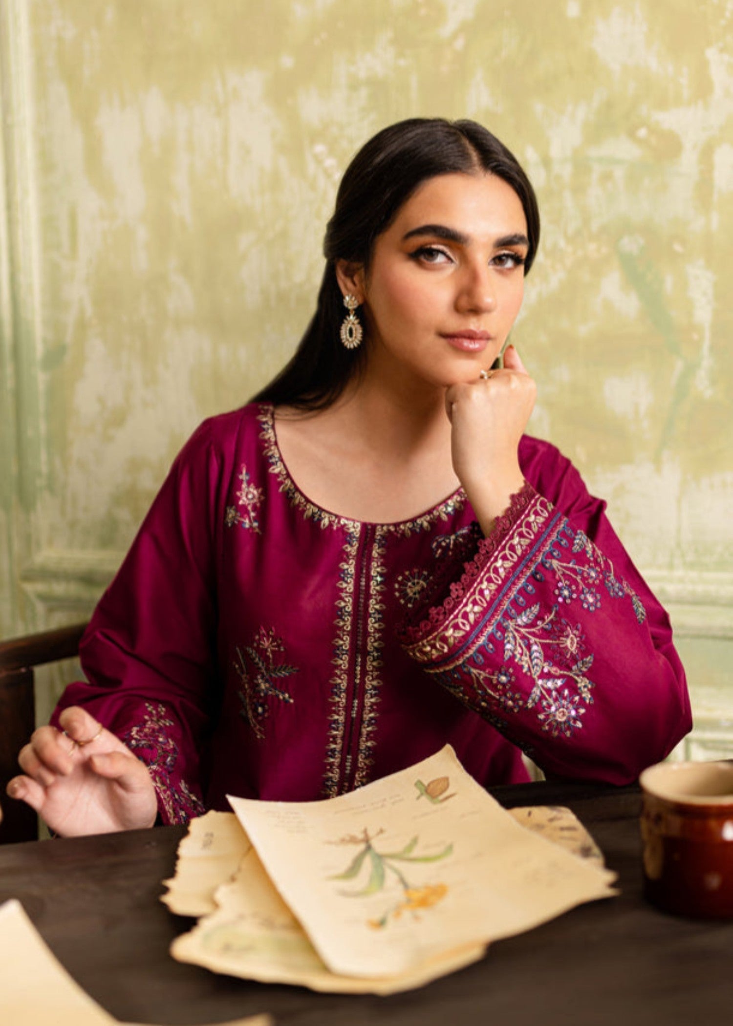 Midway Arts Amavi Bloom dress Embodiery Women 3pcs