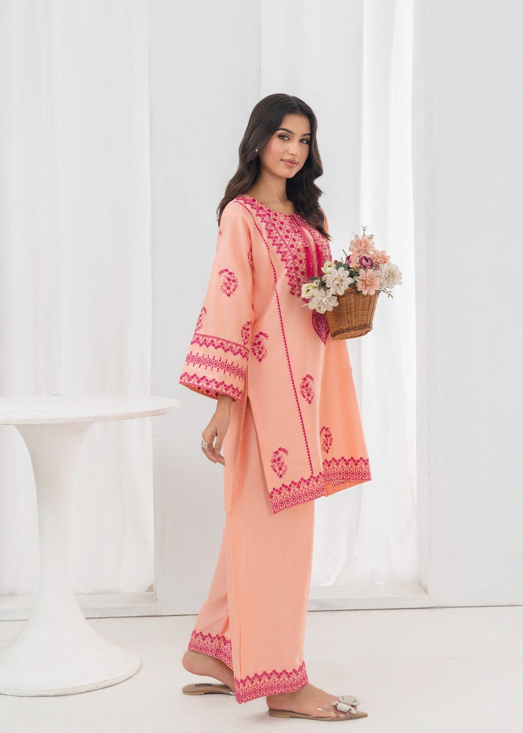 Stylish Collection JUGNU PEACH (FARSHI SHAKWAR) Women 2pcs