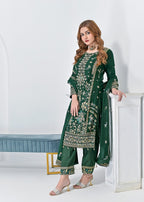 Qasim Anwer By Chandni Bridals ADARA (GREEN) Women 3pcs