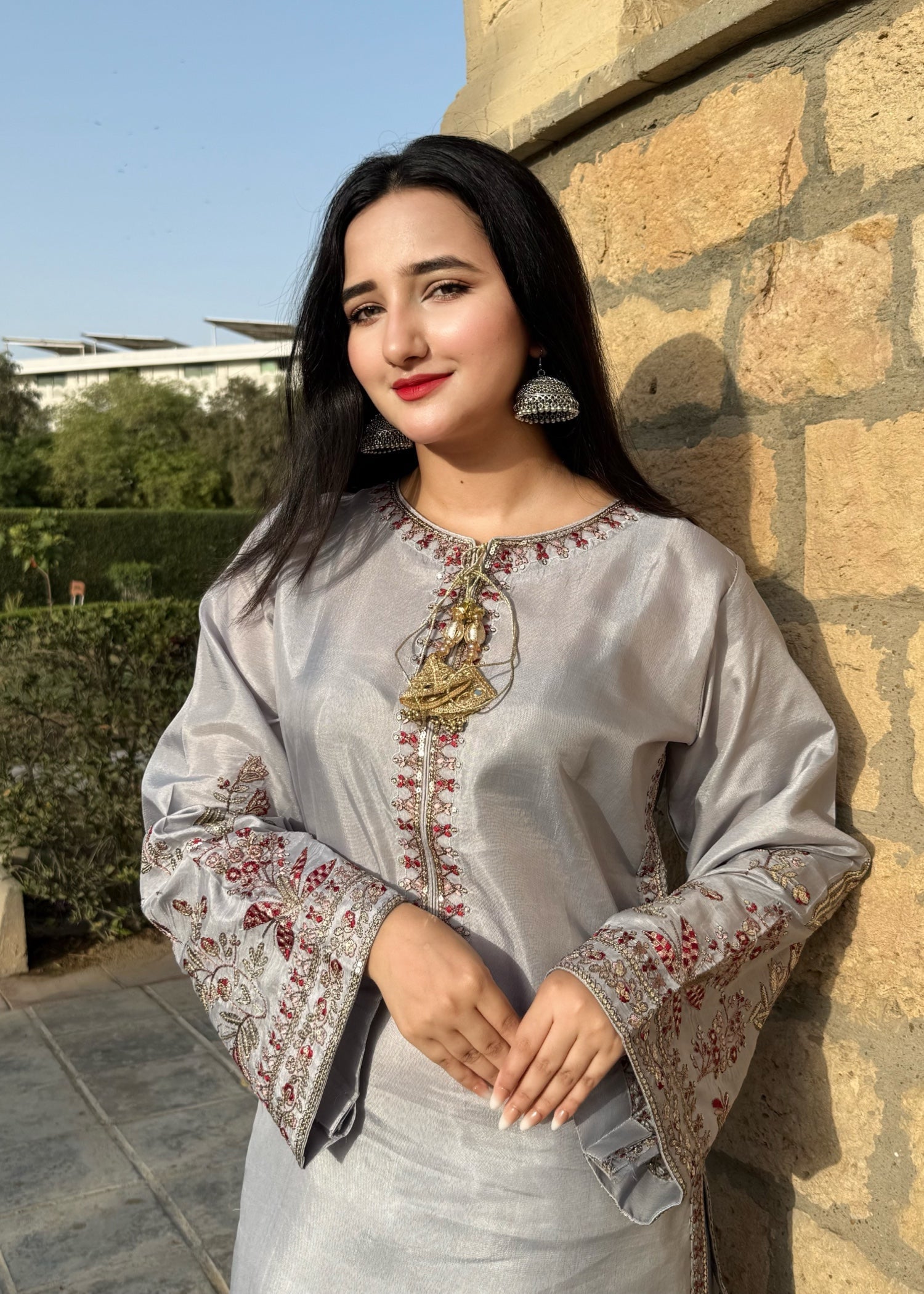 Suits By Sadia FARSHI SILVER Women 3pcs