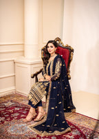 Alyssa Navy blue suit ALL402 Women 3pcs