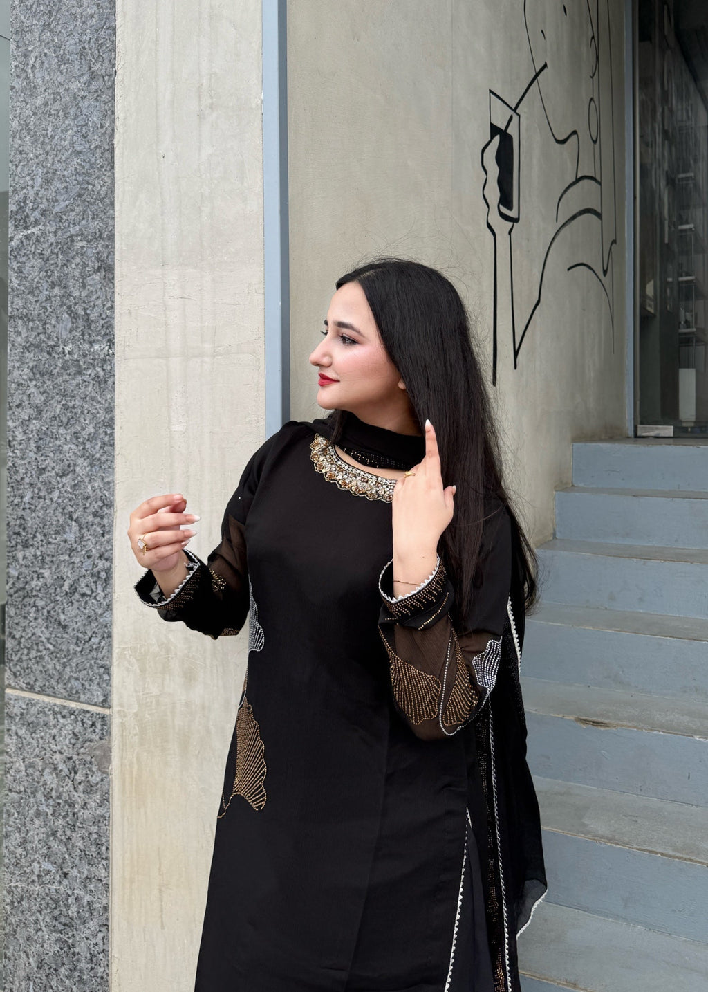 Suits By Sadia BLACK STONE Women 3pcs