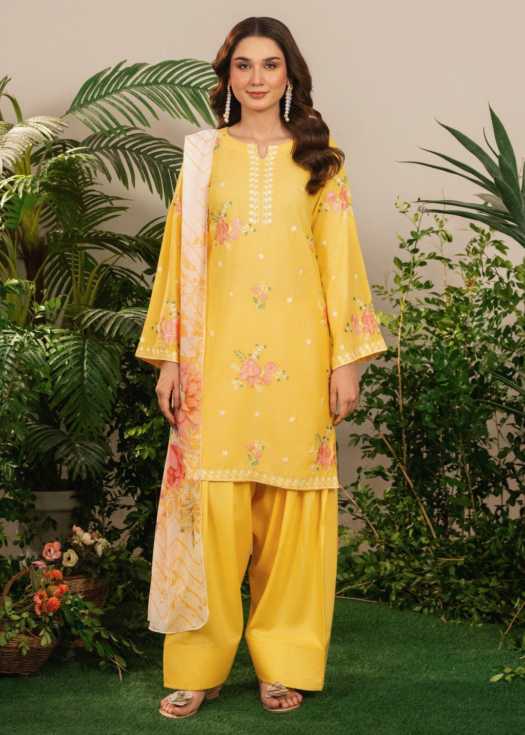 Tehzeeb Libas YELLOW SUNFLOWER Women 3pcs