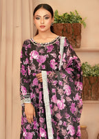 Madiha Gohar Noor e Gulzar Black Purple Frock Women 3pcs