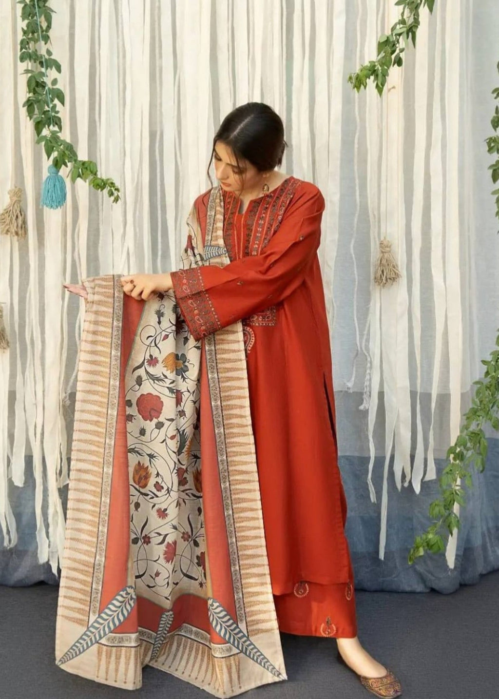 Tehzeeb Libas AYAT SUIT WITH SHAWL Women 3pcs