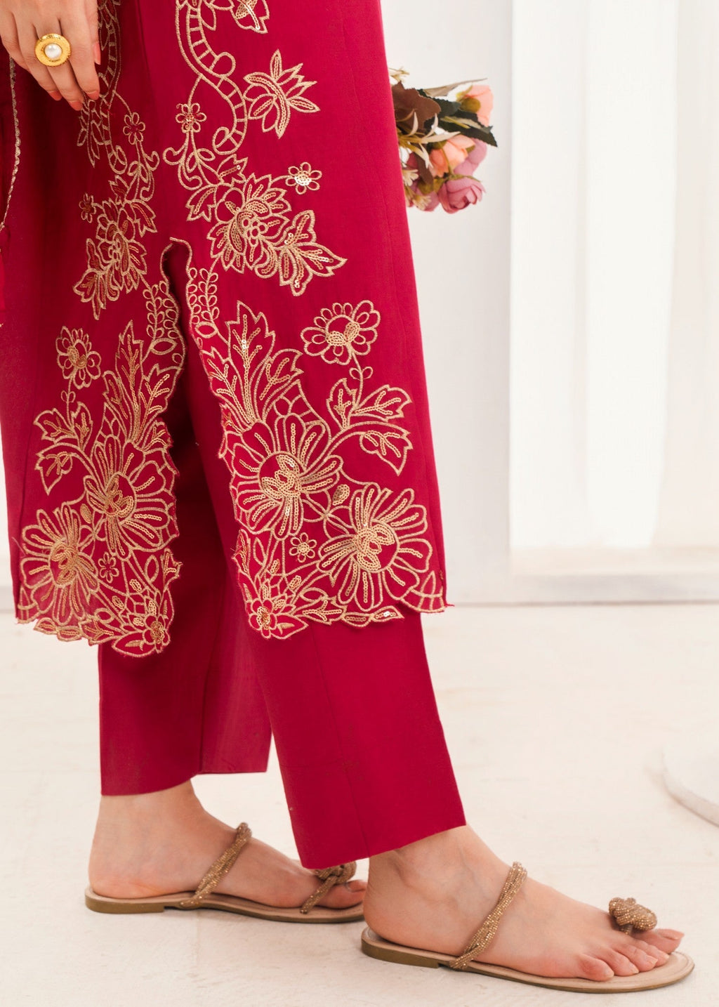 Sahibas By Mirza Elara Maroon Women 3pcs