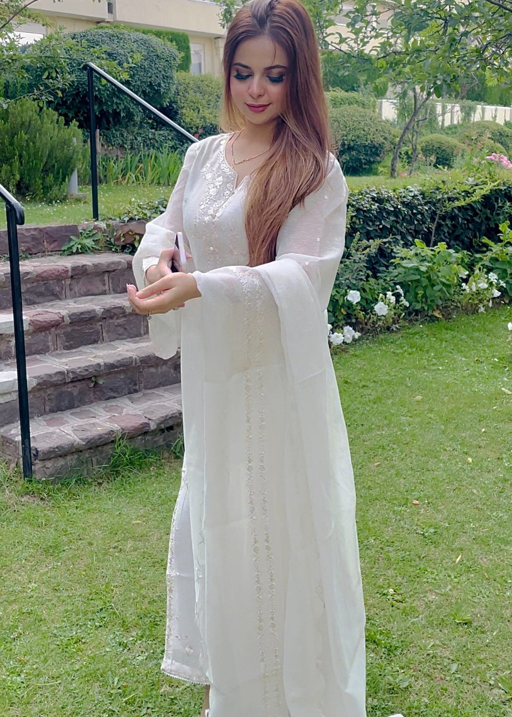 Rivaaj Fashion Front Open Style Off White RJF011 Women 3pcs