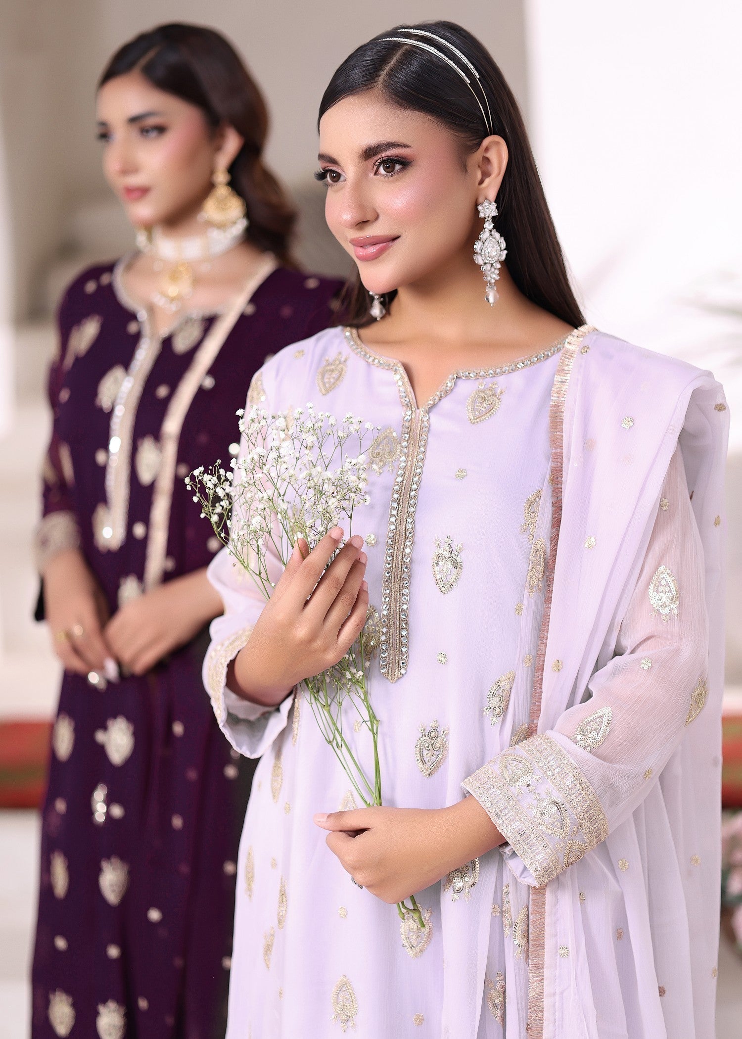 Abaan Zohan Raunak Light Lilac Women 3pcs