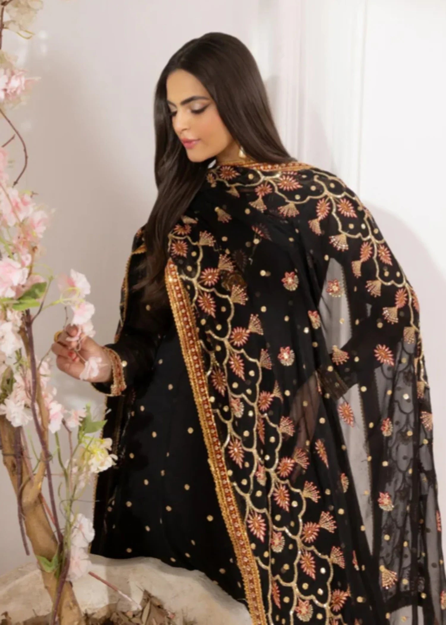 Mohagni MGG 106 CHIFFON STITCHED Women 3pcs
