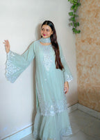 Inaaya Fashion Sajal Grey Women 3pcs