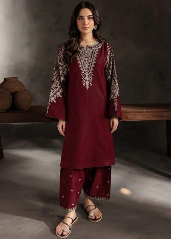 Zeenat & Zoha Maroon Luxe Women 2pcs