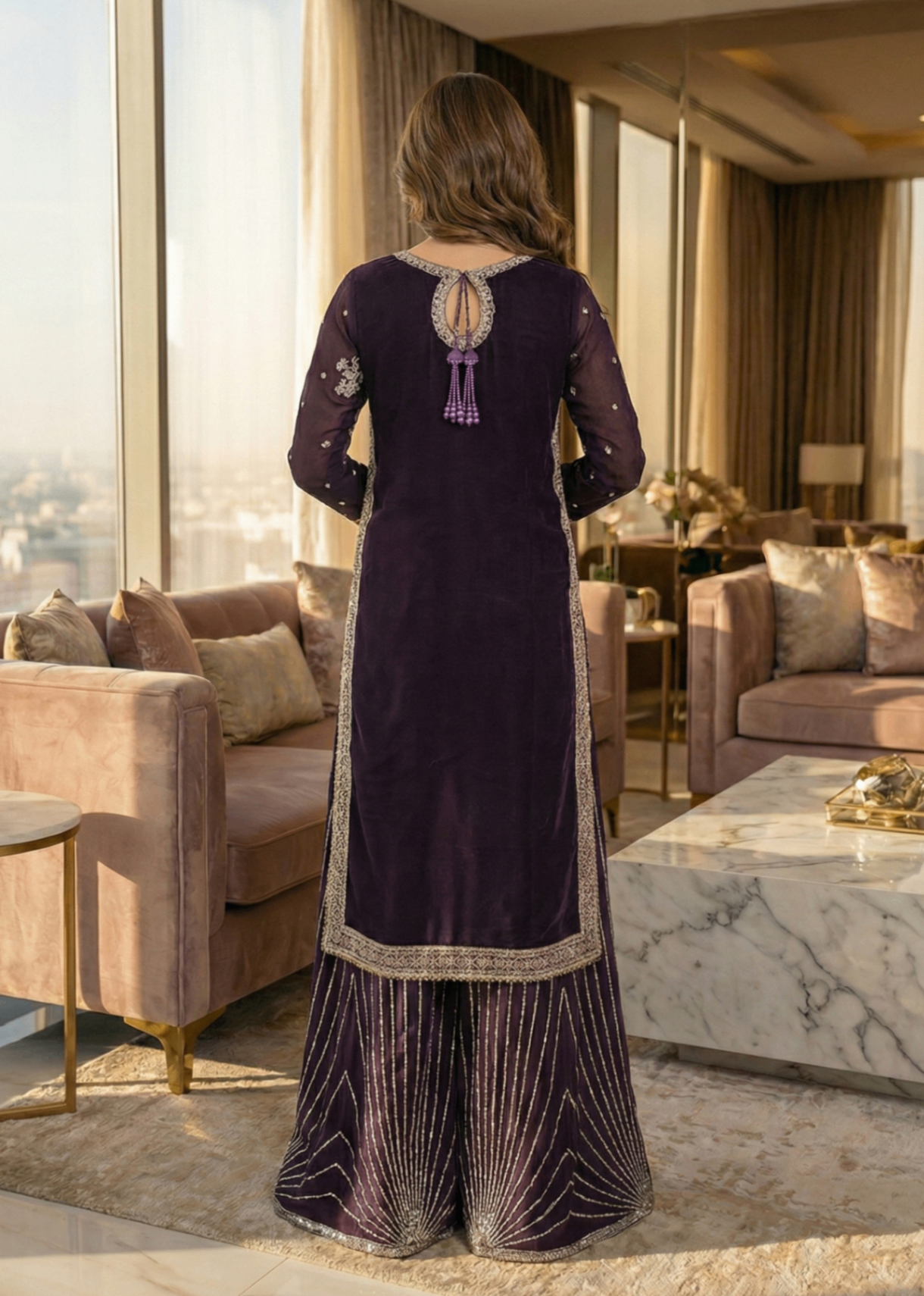 Diara Couture OPALINE V 06 PURPLE Women 3pcs