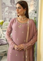 Maira Fashion Lilac chiffon sharara Women 4pcs