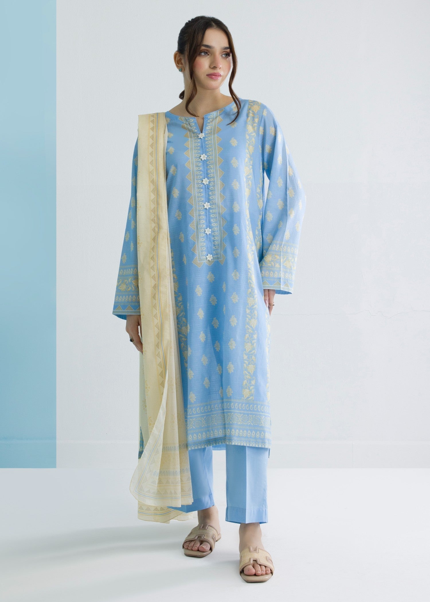 Zellbury WPS2531986 Sky Blue Women 3pcs