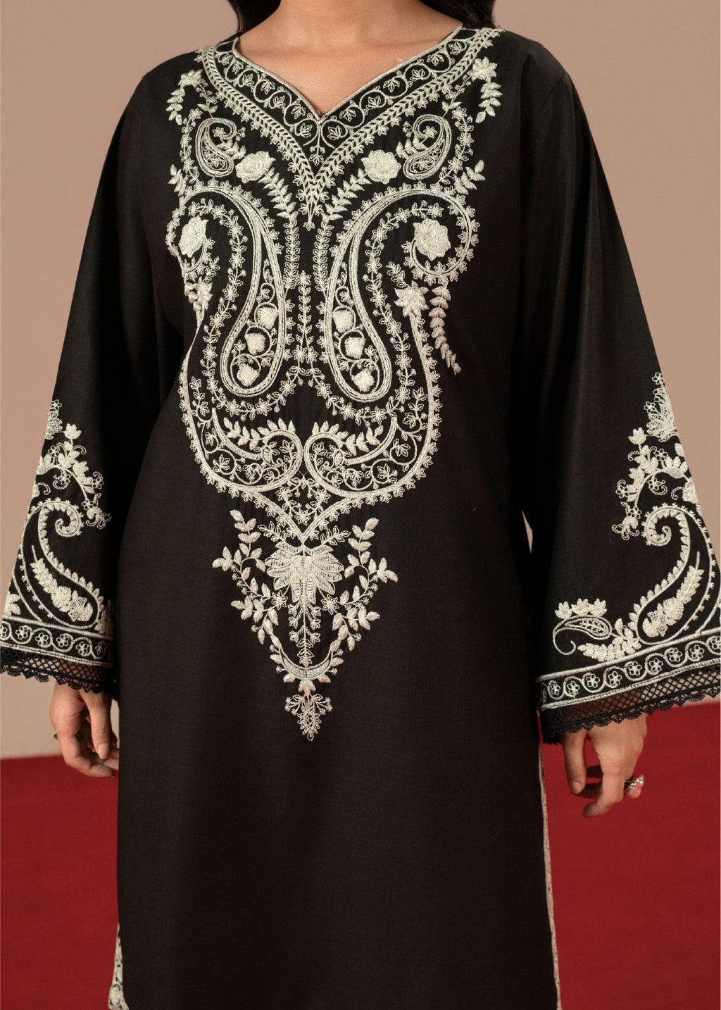 Chaudhary Arts Midnight Black Embroiderd Women 3pcs
