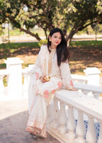 Suits By Sadia Chiffon nimra offwhite Women 3pcs